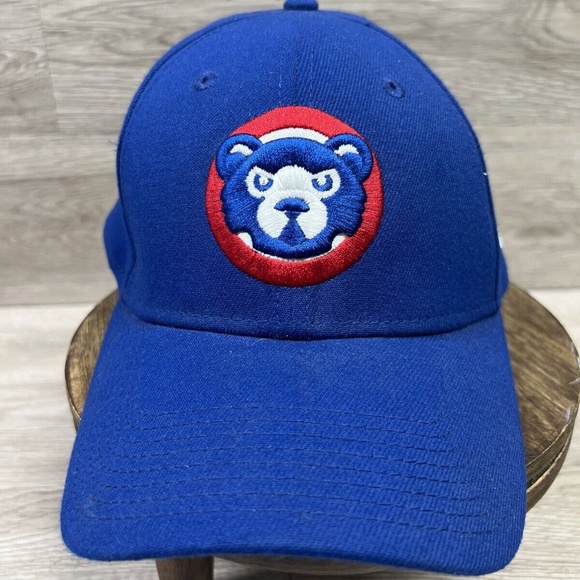 New Era 39thirty Chicago Cubs Alt Logo Blue Hat Cap Flexfit MLB Authentics M/L - Picture 1 of 12
